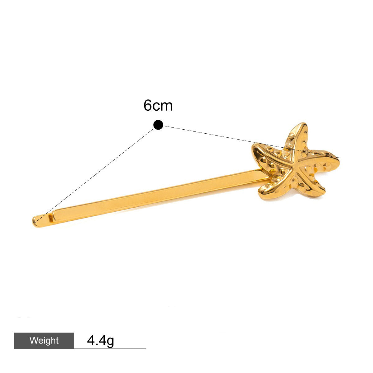 Hårsmykke Dame 18K Gullbelagt - Naturlige Marine Elementer Design Høyverdig Style O-05