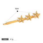 Hårsmykke Dame 18K Gullbelagt - Naturlige Marine Elementer Design Høyverdig Style J-10