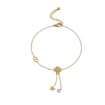 Ankelsmykke Dame 18K gullbelagt - Dusk Stjerne Firkløver Design