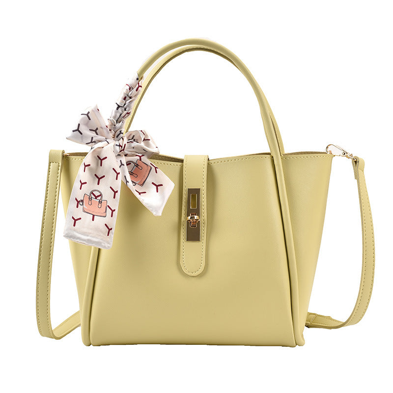 Retro Skulderveske Dame - Underarm Håndveske Messenger Bag Yellow