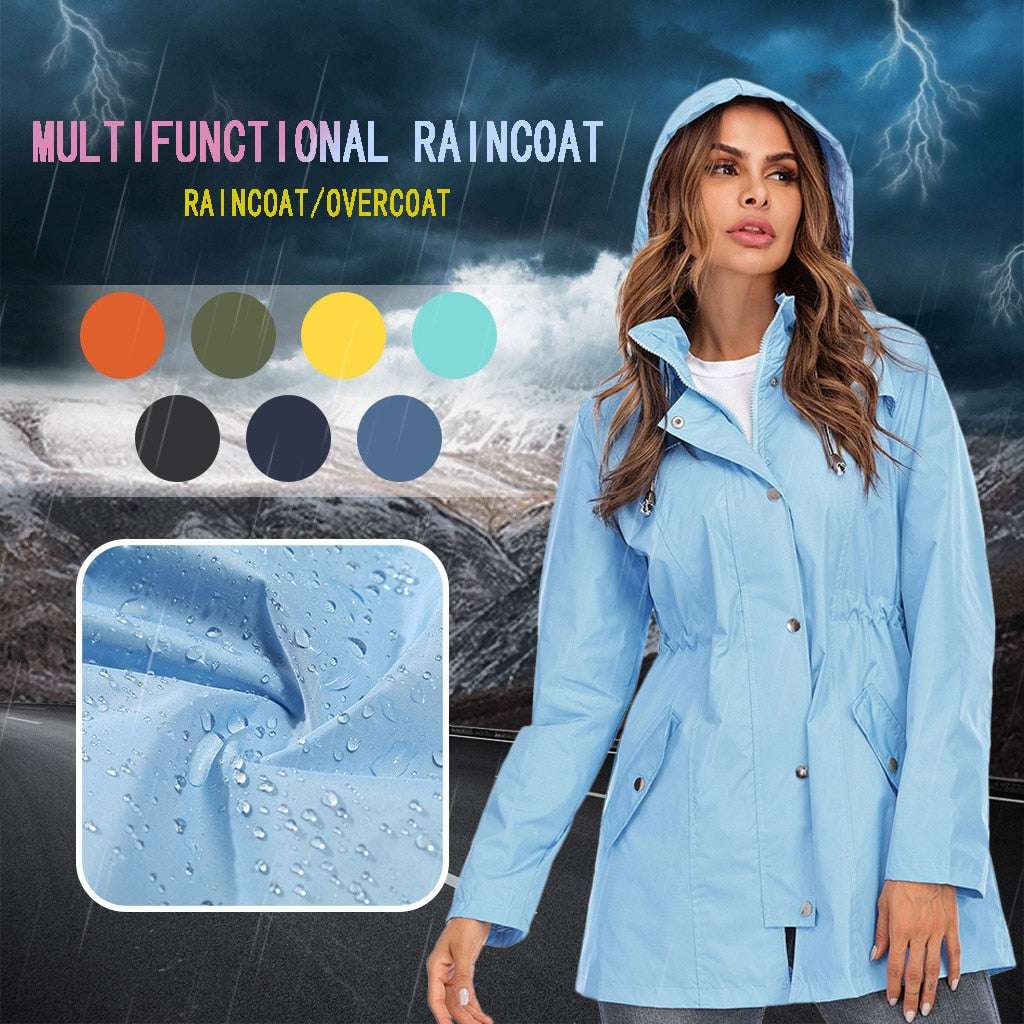 Dame Lett Regnfrakk med Glidelås