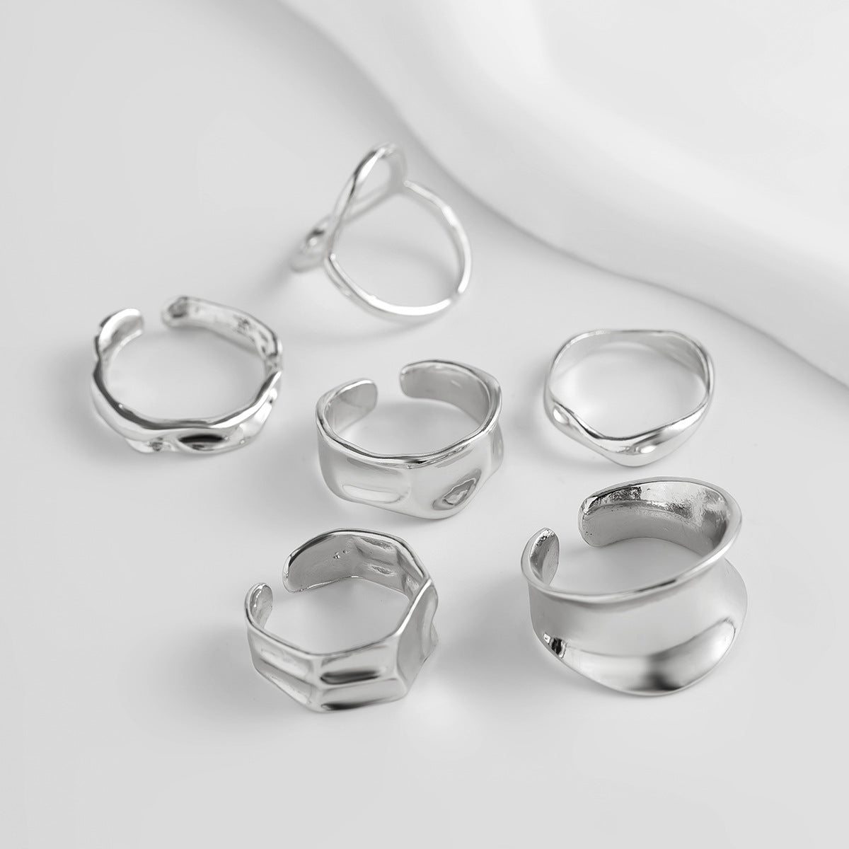 Smykkesett Dame - Ringer og Armbånd 01 White K Ring Set 5148