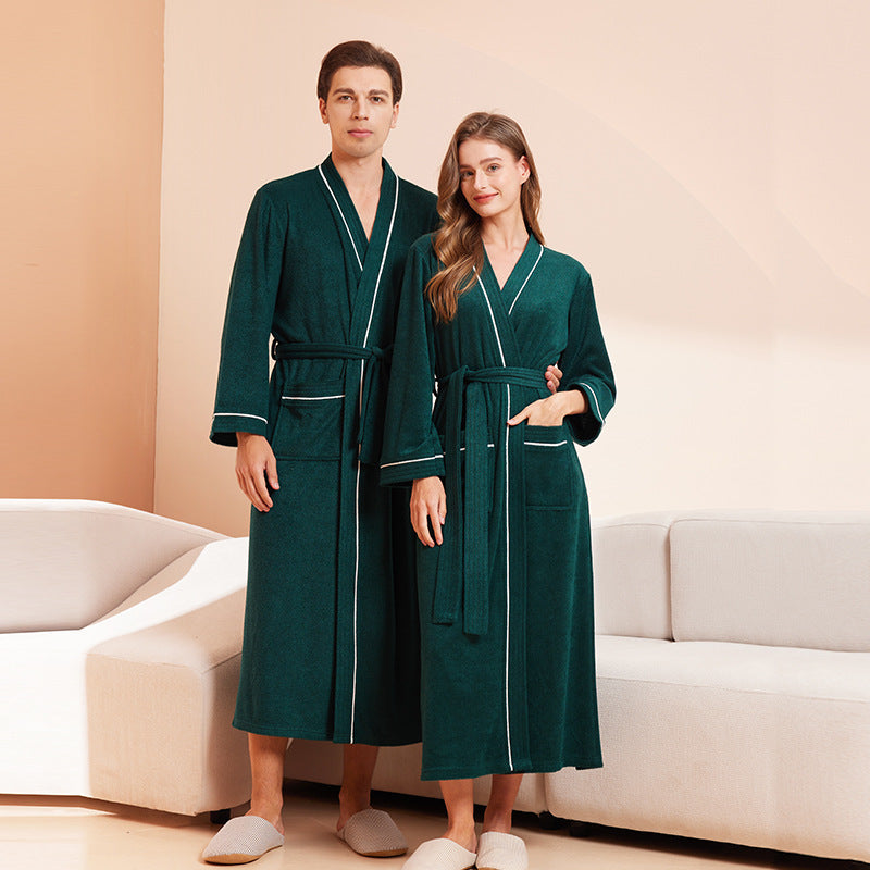 Badekåpe Herre og Dame – Komfortabel Unisex Yukata i Håndklestoff