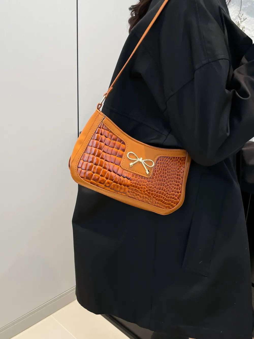 Skulderveske Dame med Sløyfe