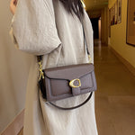 Liten Skulderveske Dame | PU-skinn Crossbody Veske | Klaff & Dobbel Stropp