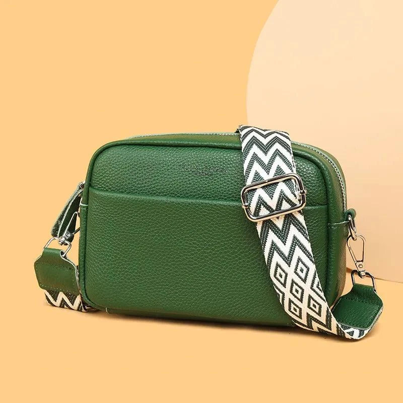 Crossbody Veske Dame Grønn Ekte Skinn - 5 Farger 399kr