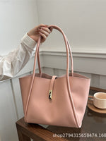 2025 New Korean Style Solid Color Women's Bag Casual Fashion Portable Tote Bag Large Capacity Autumn Fashion Shoulder Bag
