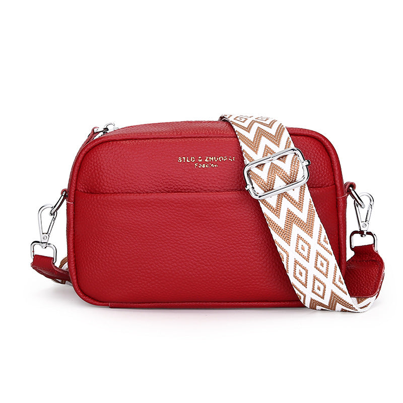 Liten Crossbody Veske Dame rød Ekte Skinn - 9 Farger 369kr