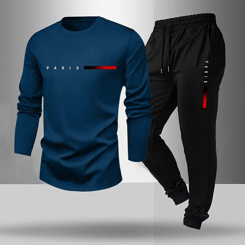 Treningsdress Herre 💪 | Lett & Pustende - Fri Frakt Blue (Long Sleeve Trousers)