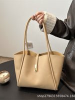 2025 New Korean Style Solid Color Women's Bag Casual Fashion Portable Tote Bag Large Capacity Autumn Fashion Shoulder Bag