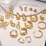 Retro Geometriske Øredobber for Dame