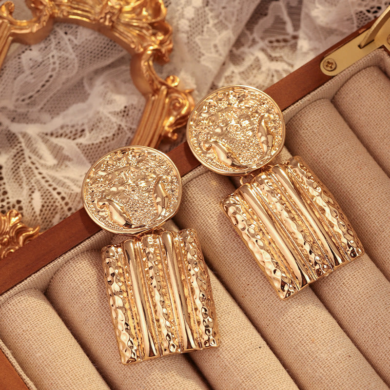 Retro Geometriske Øredobber for Dame 24#WH1998