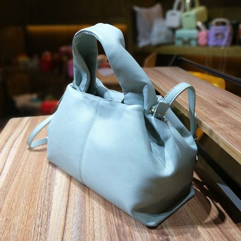 Crossbody veske dame i fransk stil Light green trumpet