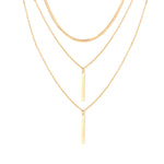 Elegant Flerlags Halskjede i Gull - Minimalistisk Smykke for Kvinner