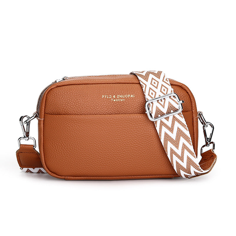 Liten Crossbody Veske Dame Ekte Skinn