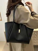 2025 New Korean Style Solid Color Women's Bag Casual Fashion Portable Tote Bag Large Capacity Autumn Fashion Shoulder Bag