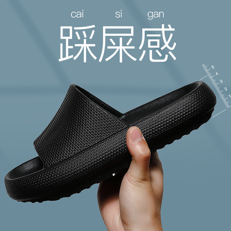 Tykke Flip Flop med Myk Såle Black 44-45