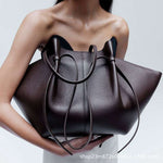 Vintage Tote Bag - Stor Skulderveske i Imitert Semsket Skinn Coffee color PU ready for delivery in seconds