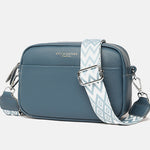 Liten Veske Dame Crossbody Ekte Skinn Blue
