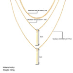Elegant Flerlags Halskjede i Gull - Minimalistisk Smykke for Kvinner