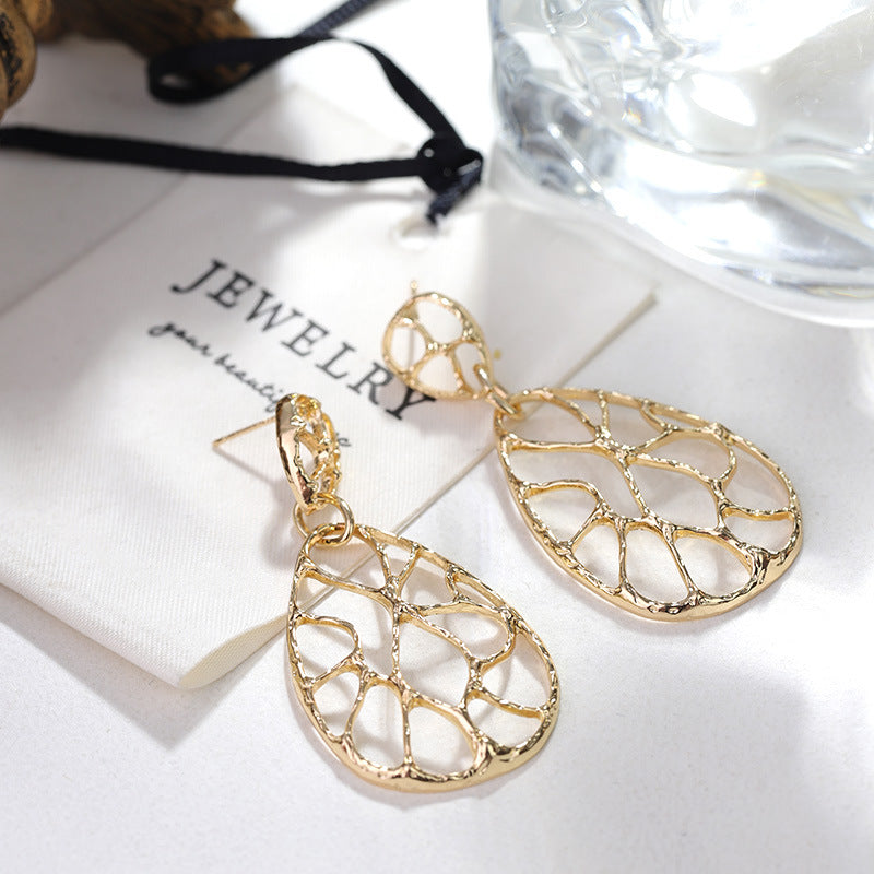 Retro Geometriske Øredobber for Dame 25#WH1514-2