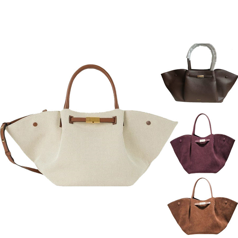 Premium Tote Bag Dame - Stor Håndveske i Ekte Skinn