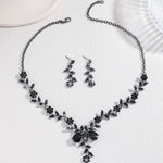 Brudesmykke Sett - Elegant Halskjede og Øredobber for Bryllup