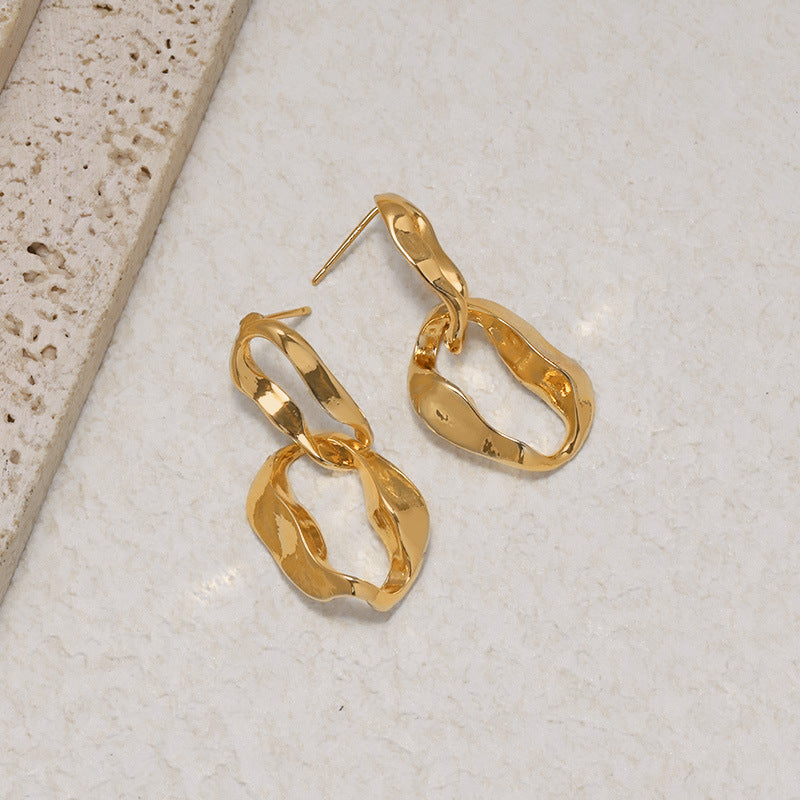 Retro Geometriske Øredobber for Dame 22#WH0080