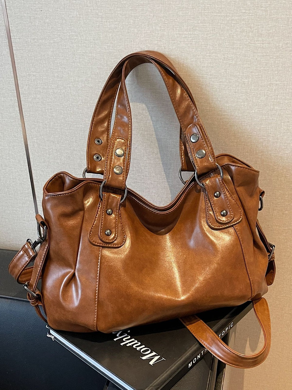 Cross-Border Women's Bag Wholesale European And American Retro Casual High-End Shoulder Tote Bag Fashionable Versatile Commuter Crossbody Bag