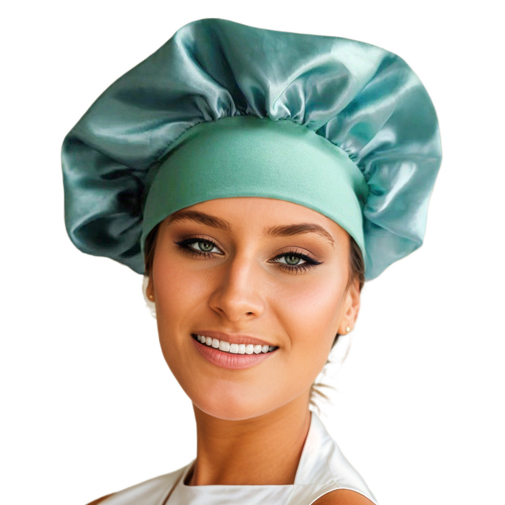 Bredbremmet Elastisk Nattlue for Dame Minn Green