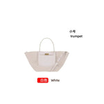 Premium Tote Bag - Stor Håndveske i Skinn med Stor Kapasitet White (flat) small size