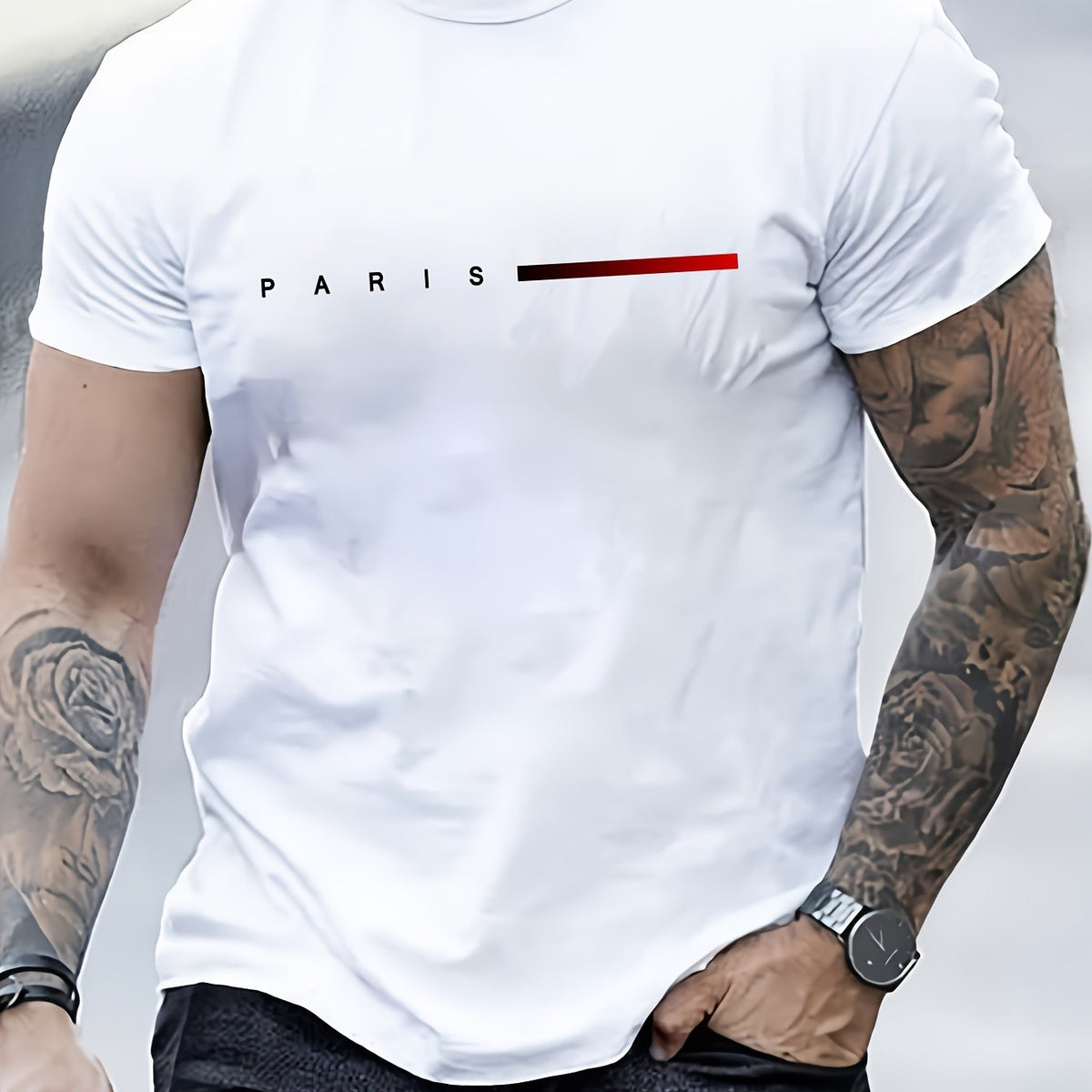 Paris T-skjorte Herre A0371 Paris - White
