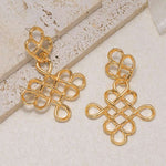 Retro Geometriske Øredobber for Dame 14#WH0924