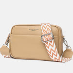 Liten Veske Dame Crossbody Ekte Skinn Khaki