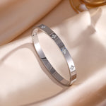 Armbånd Dame Sett - Glitrende Zirkon i Rustfritt Stål 1-5 Deler Sliver Color A