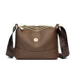 Crossbody Veske Dame - Vanntett Nylon Skulderveske med 3 Lag Brown