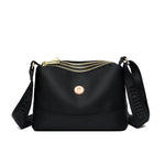 Crossbody Veske Dame - Vanntett Nylon Skulderveske med 3 Lag Black