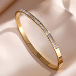 Armbånd Dame Sett - Glitrende Zirkon i Rustfritt Stål 1-5 Deler Gold Color B