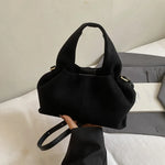 Crossbody-veske dame – Retro skulderveske med magnetlås | Bucket-design Black