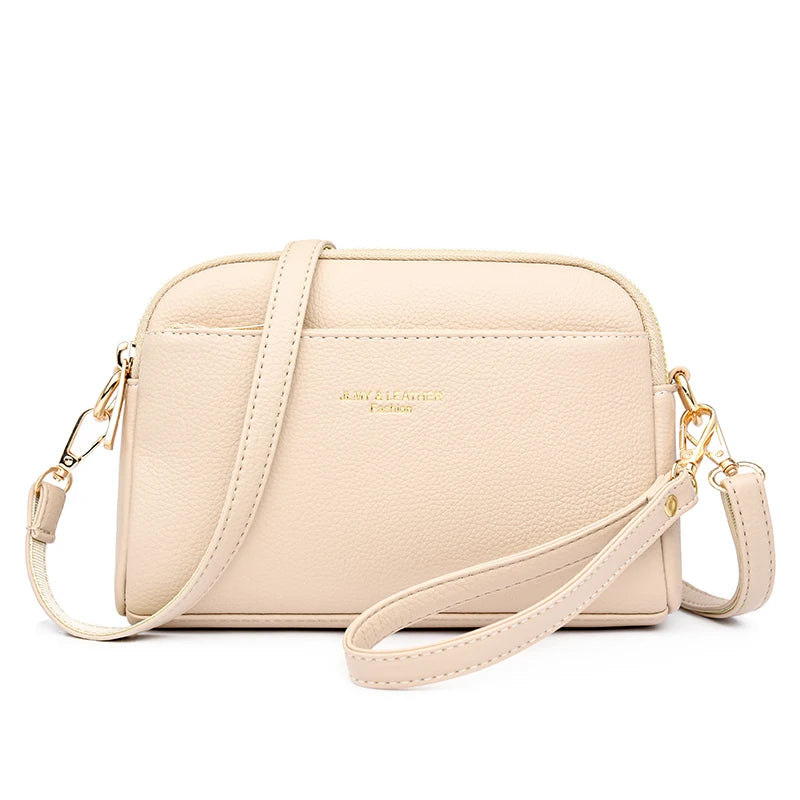 Skulderveske Dame Motorsykkel-Stil off-white