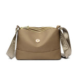 Crossbody Veske Dame - Vanntett Nylon Skulderveske med 3 Lag Khaki