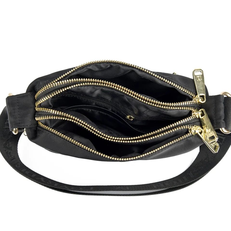 Crossbody Veske Dame - Vanntett Nylon Skulderveske med 3 Lag