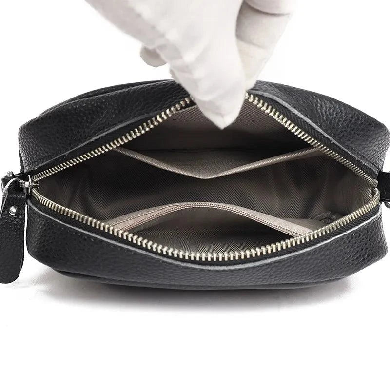 Crossbody Veske Dame svart Ekte Skinn - 5 Farger 399kr