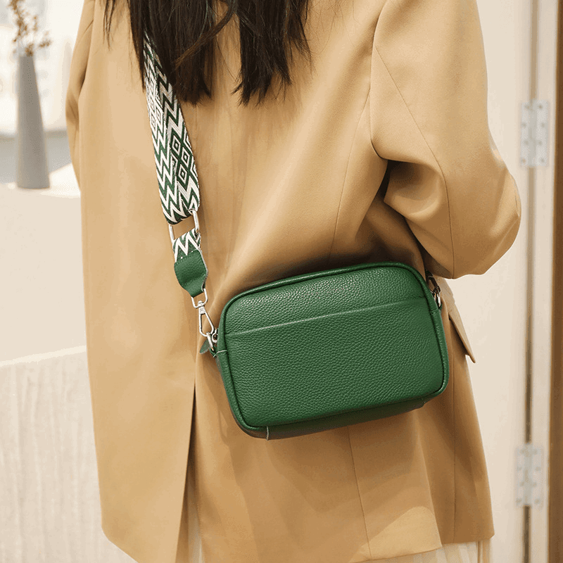 Crossbody Veske Dame grønn Ekte Skinn - 5 Farger 399kr