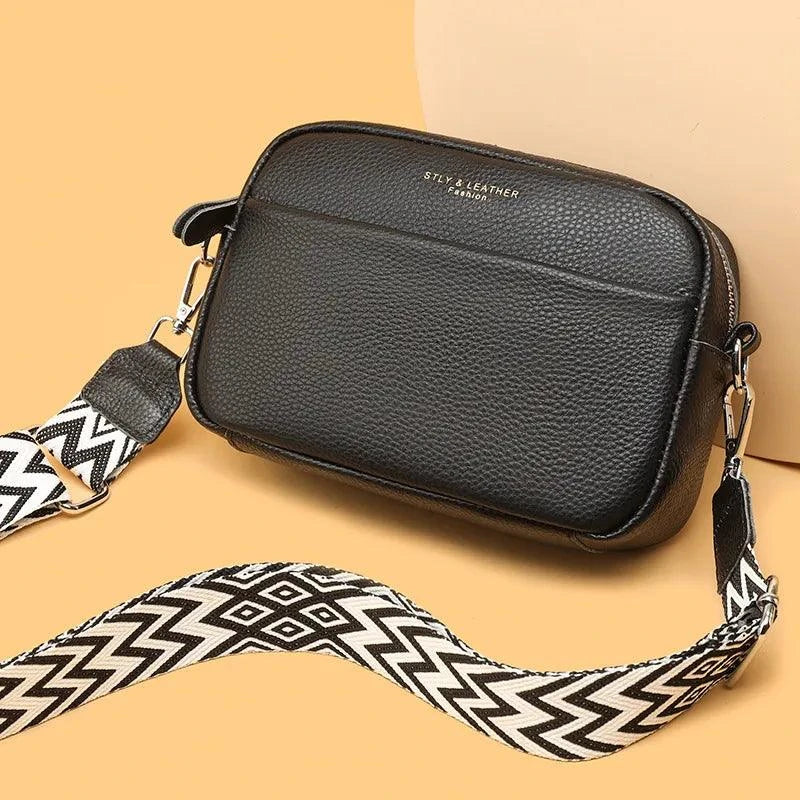 Crossbody Veske Dame svart Ekte Skinn - 5 Farger 399kr