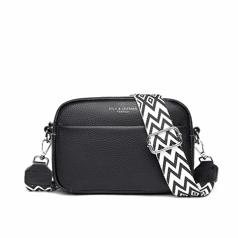 Crossbody Veske Dame svart Ekte Skinn - 5 Farger 399krSvart