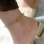 Ankelsmykke Dame - Dobbelt Lag Perle Sommerfugl Skjell Design