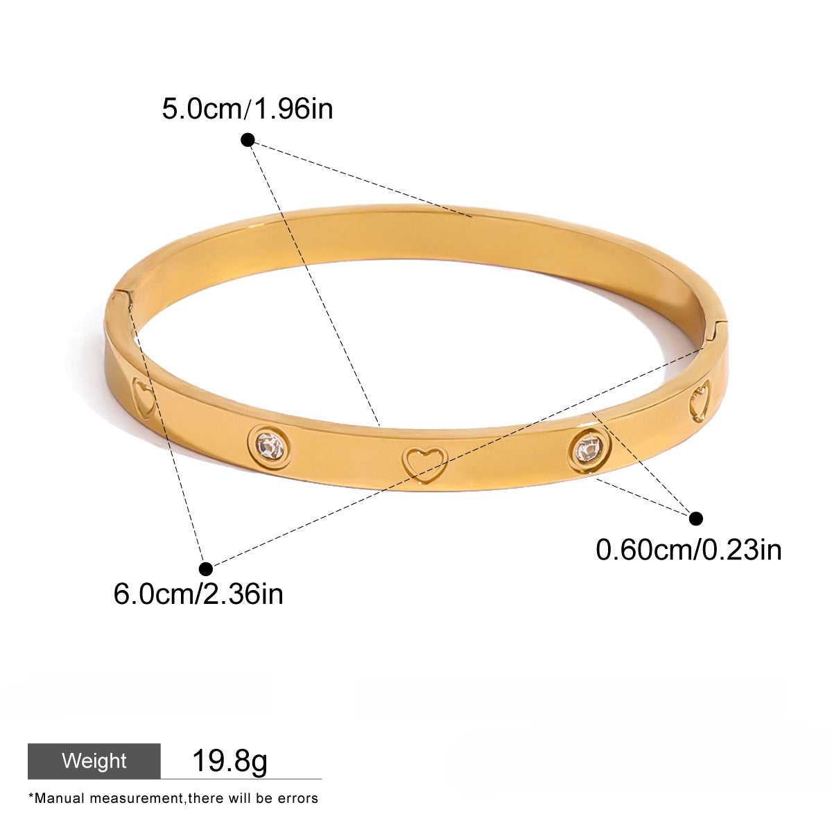 Armbånd Dame 18K Gullbelagt - Lett Luksus Høyverdig Zirkon Bracelet20