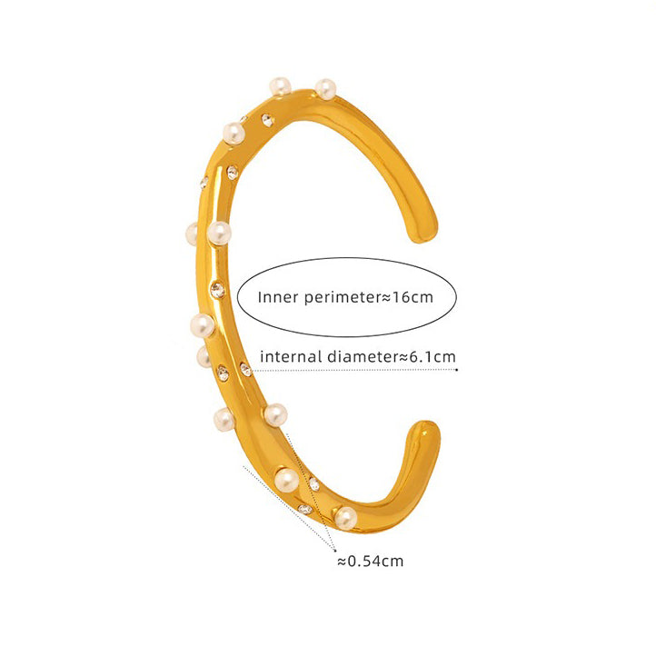 Armbånd Dame 18K Gullbelagt - Geometrisk Diamant Design Utsøkt Unik Style D-78