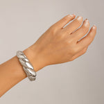 Armbånd Dame 18K Gullbelagt - Geometrisk Bred Tekstur Design Edel Lett Luksus